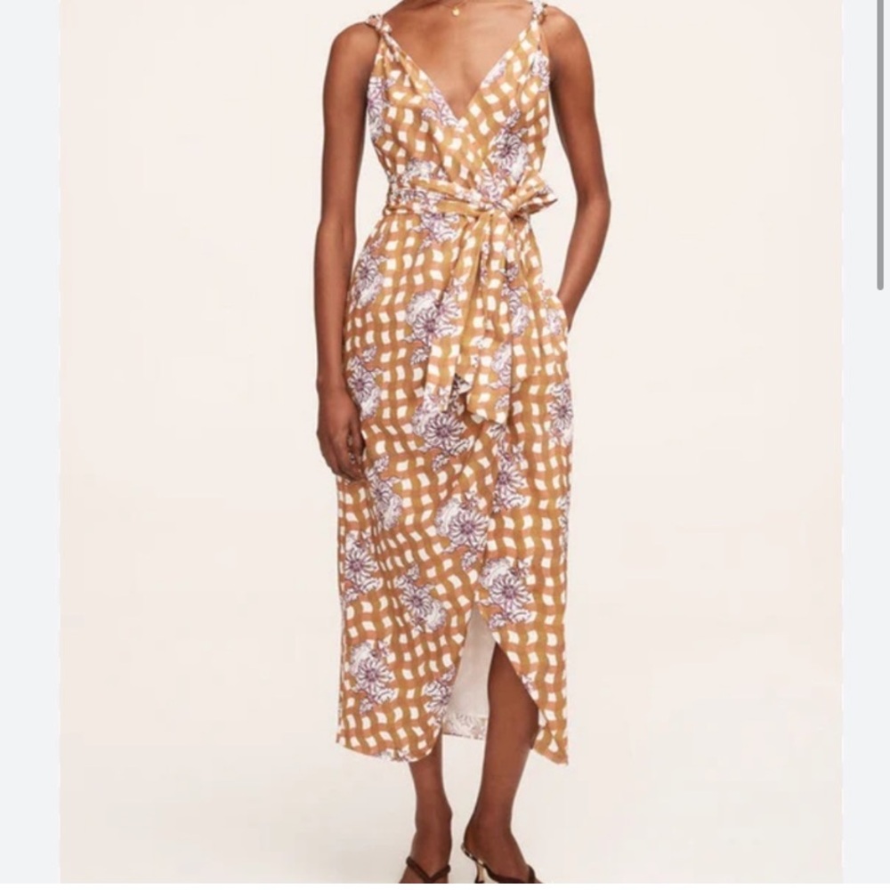 Rebecca Taylor Brown and White Patterned Dress